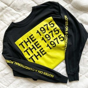 The 1975 Black Long Sleeved Band Tee